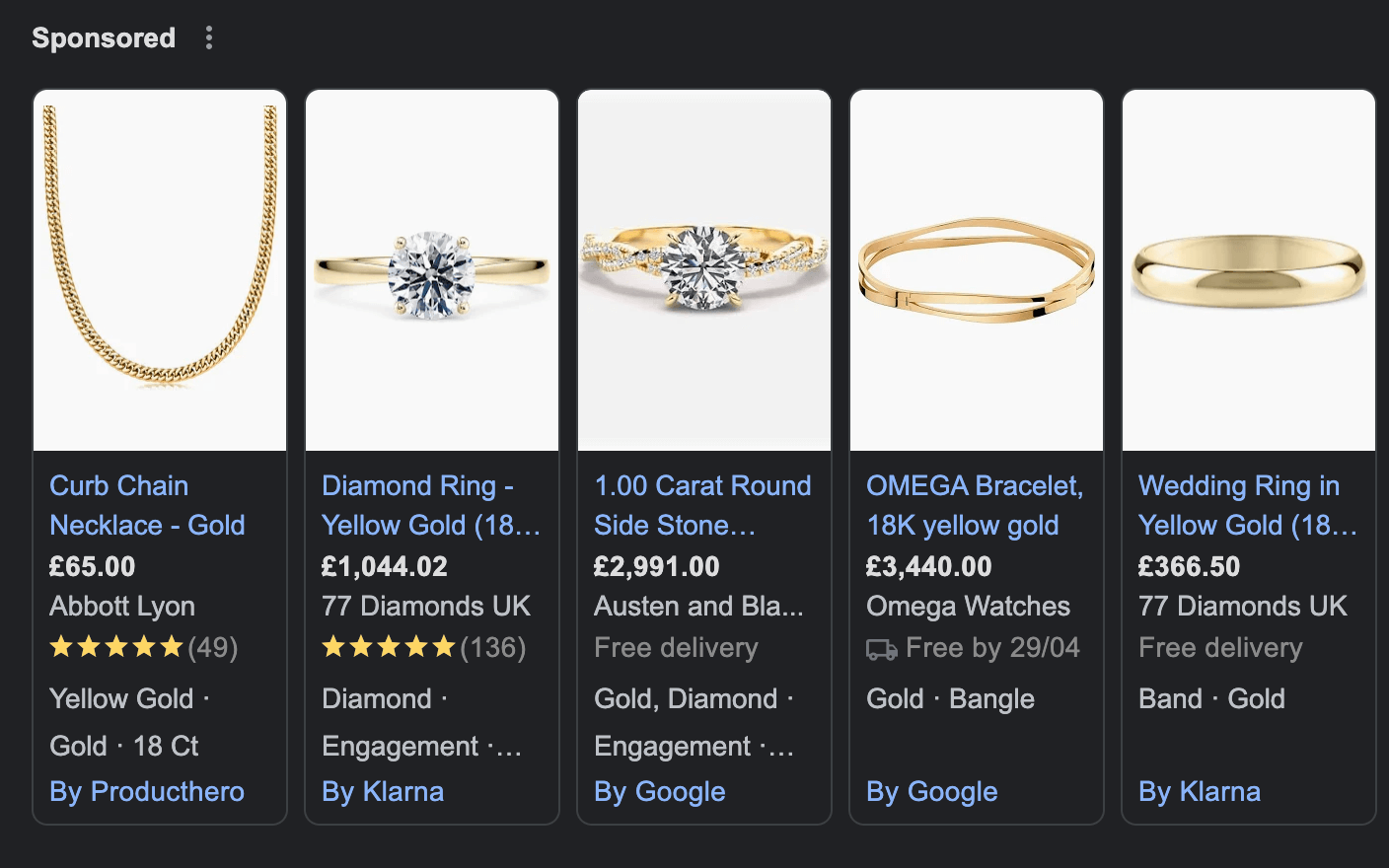 Google showing rich snippets