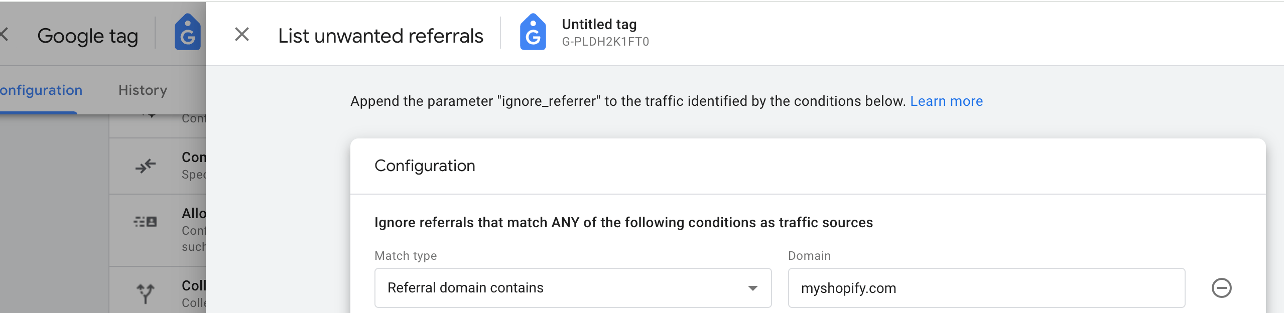 shopify in list unwanted referral of google analytics 4 min