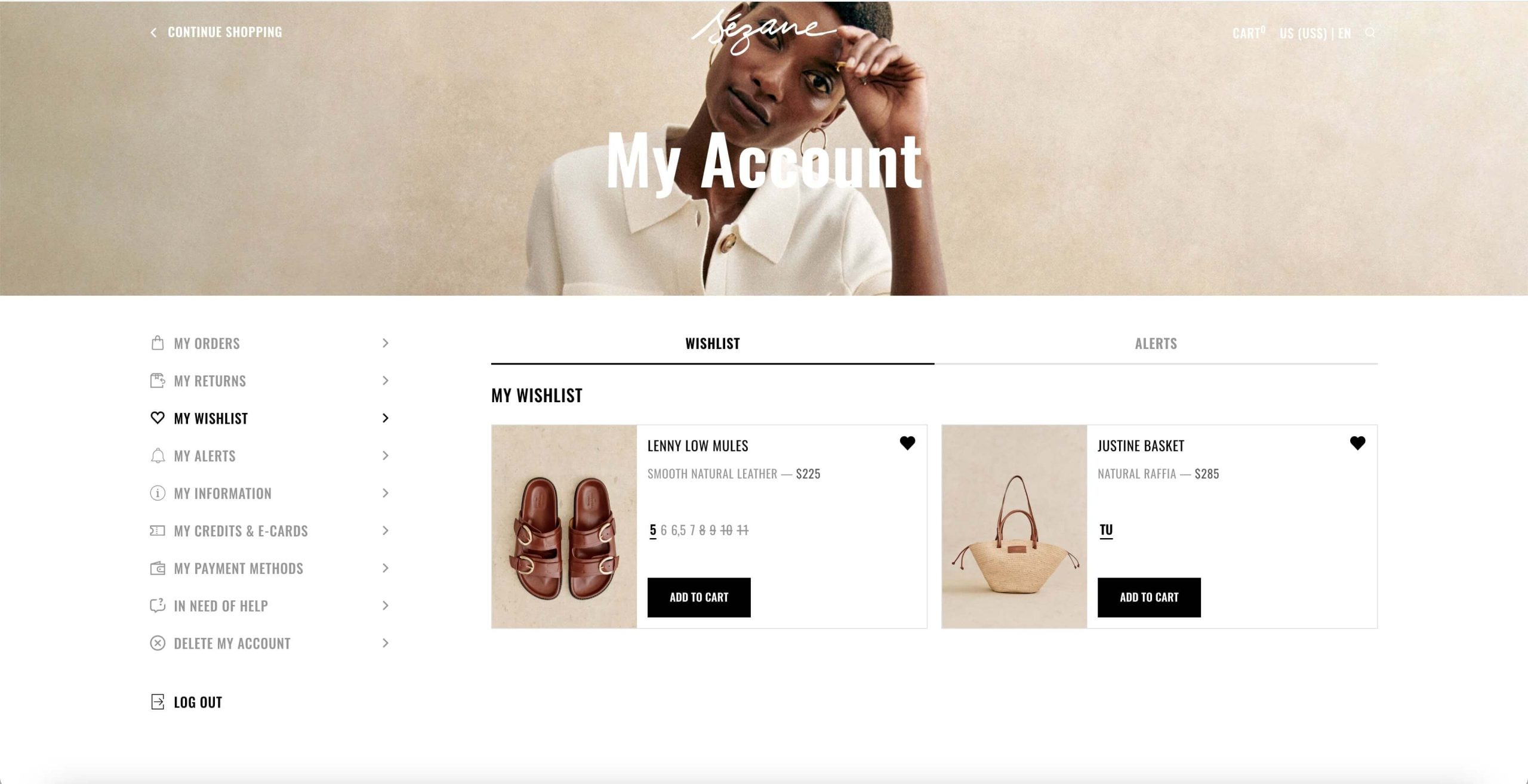 Sezane Wishlist Example