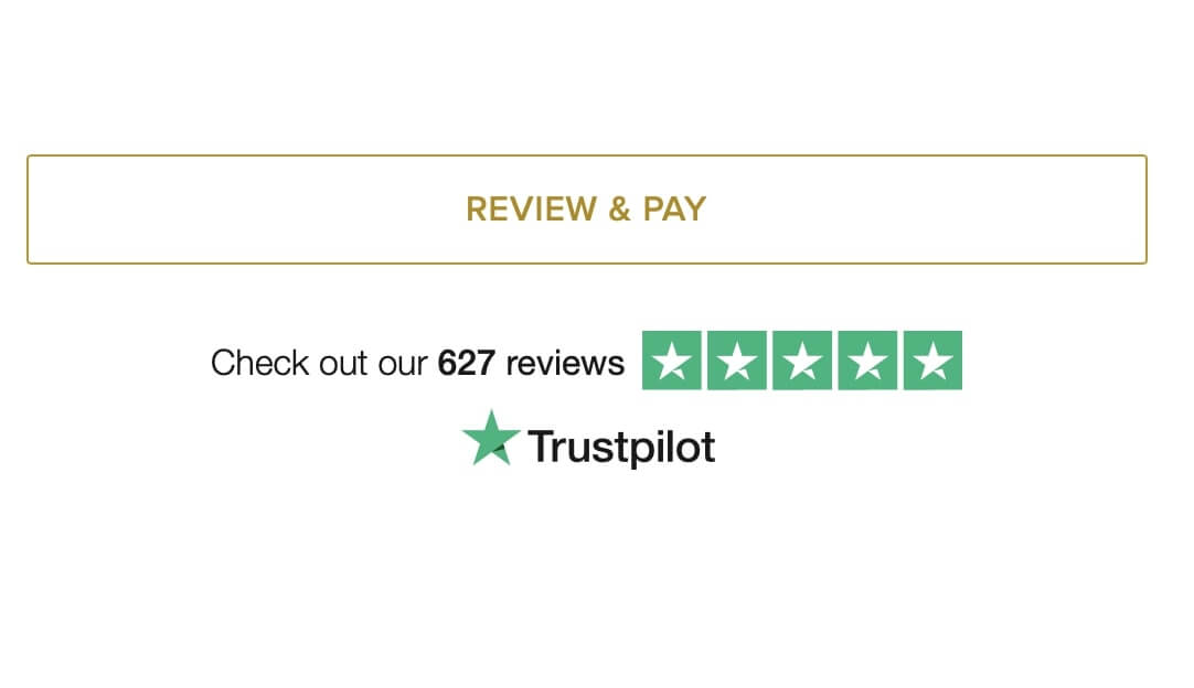 Trust badges at checkout example