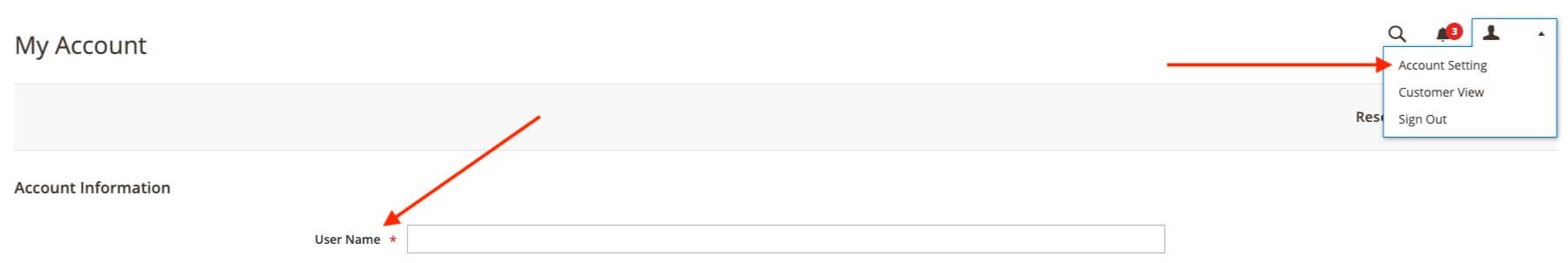 change magento admin username