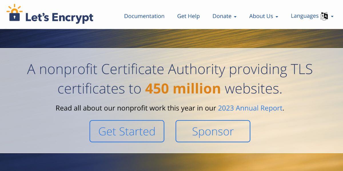 lets encrypt homepage