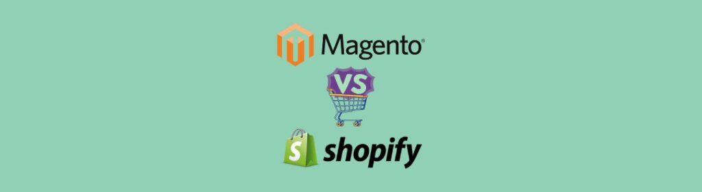 Magento-vs-Shopify-logo