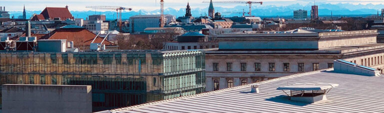 Overlooking city roofs