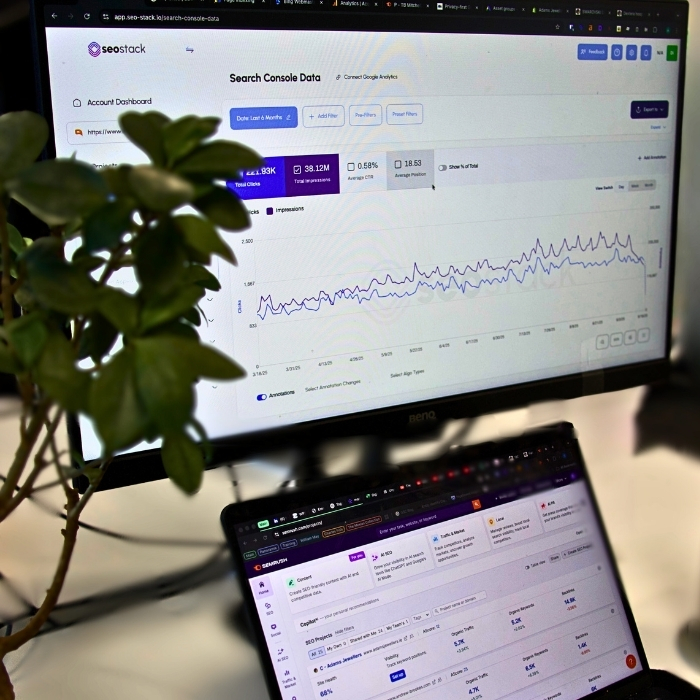 Graph on computer screen